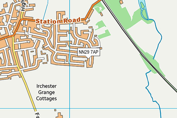 NN29 7AP map - OS VectorMap District (Ordnance Survey)