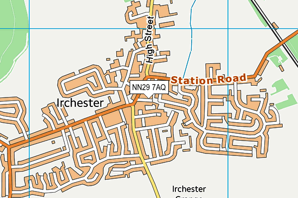 NN29 7AQ map - OS VectorMap District (Ordnance Survey)