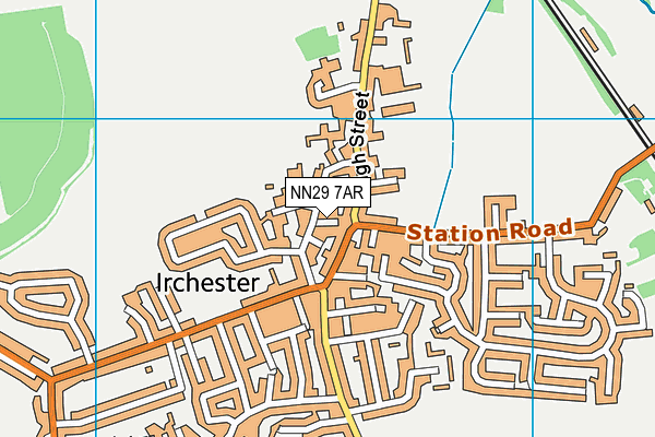 NN29 7AR map - OS VectorMap District (Ordnance Survey)