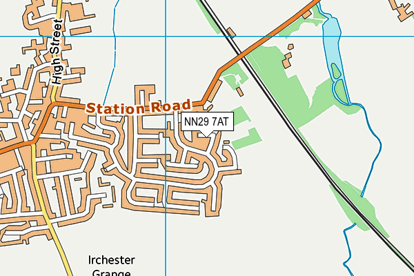 NN29 7AT map - OS VectorMap District (Ordnance Survey)