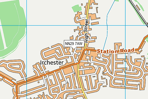 NN29 7AW map - OS VectorMap District (Ordnance Survey)