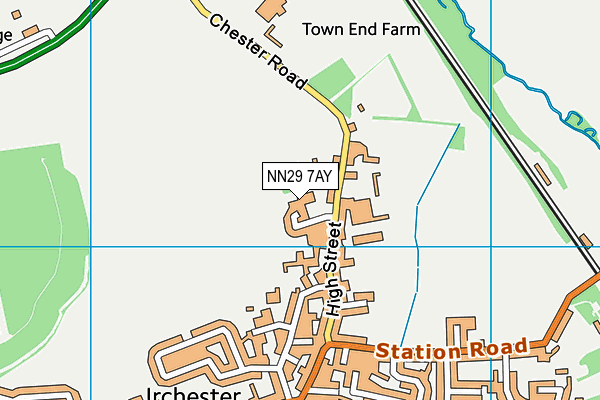 NN29 7AY map - OS VectorMap District (Ordnance Survey)