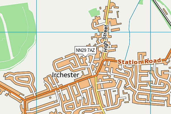 NN29 7AZ map - OS VectorMap District (Ordnance Survey)