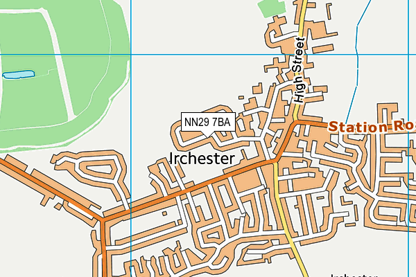 NN29 7BA map - OS VectorMap District (Ordnance Survey)