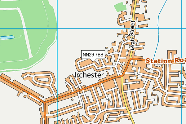 NN29 7BB map - OS VectorMap District (Ordnance Survey)