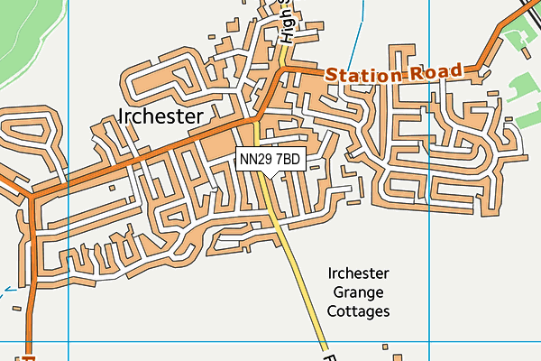 NN29 7BD map - OS VectorMap District (Ordnance Survey)