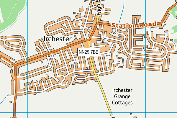 NN29 7BE map - OS VectorMap District (Ordnance Survey)