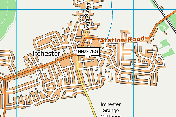 NN29 7BG map - OS VectorMap District (Ordnance Survey)