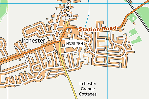NN29 7BH map - OS VectorMap District (Ordnance Survey)
