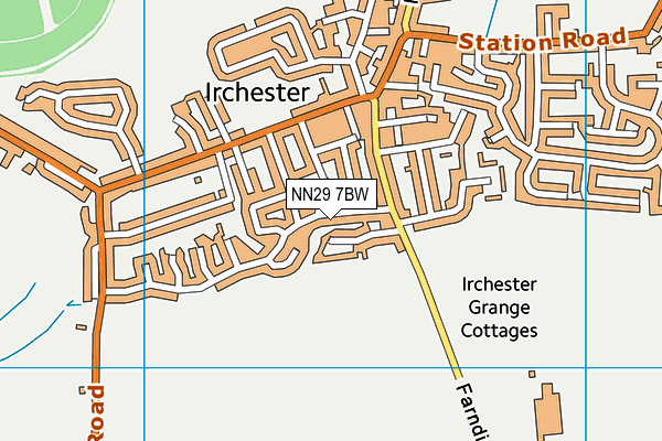 NN29 7BW map - OS VectorMap District (Ordnance Survey)