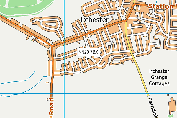 NN29 7BX map - OS VectorMap District (Ordnance Survey)
