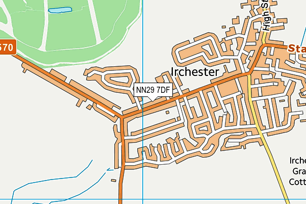 NN29 7DF map - OS VectorMap District (Ordnance Survey)