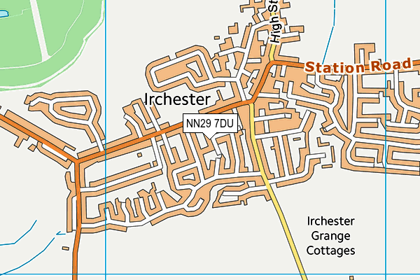 NN29 7DU map - OS VectorMap District (Ordnance Survey)