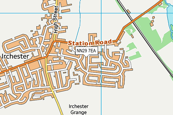 NN29 7EA map - OS VectorMap District (Ordnance Survey)