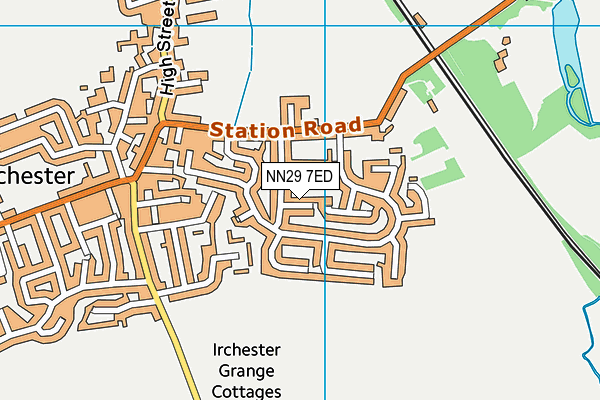 NN29 7ED map - OS VectorMap District (Ordnance Survey)