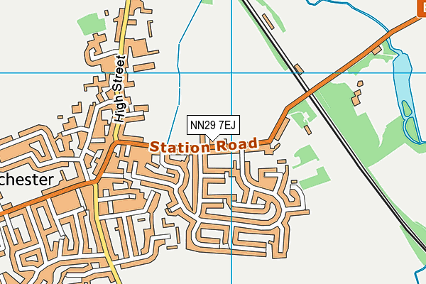 NN29 7EJ map - OS VectorMap District (Ordnance Survey)