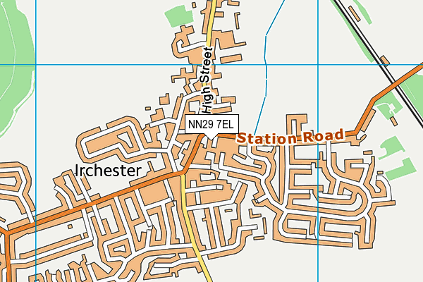 NN29 7EL map - OS VectorMap District (Ordnance Survey)