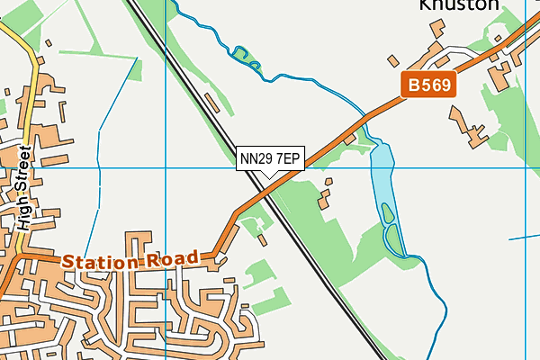 NN29 7EP map - OS VectorMap District (Ordnance Survey)