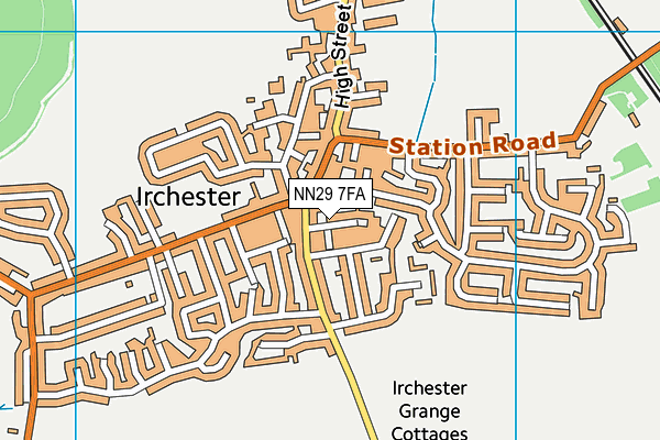 NN29 7FA map - OS VectorMap District (Ordnance Survey)
