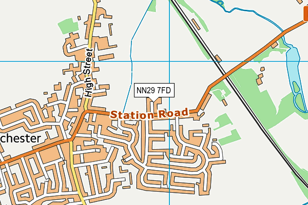 NN29 7FD map - OS VectorMap District (Ordnance Survey)