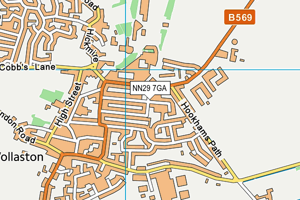 NN29 7GA map - OS VectorMap District (Ordnance Survey)
