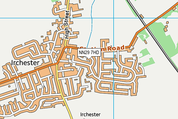 NN29 7HD map - OS VectorMap District (Ordnance Survey)