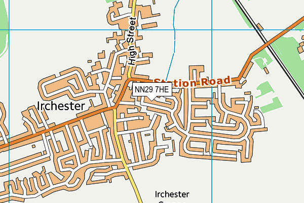 NN29 7HE map - OS VectorMap District (Ordnance Survey)