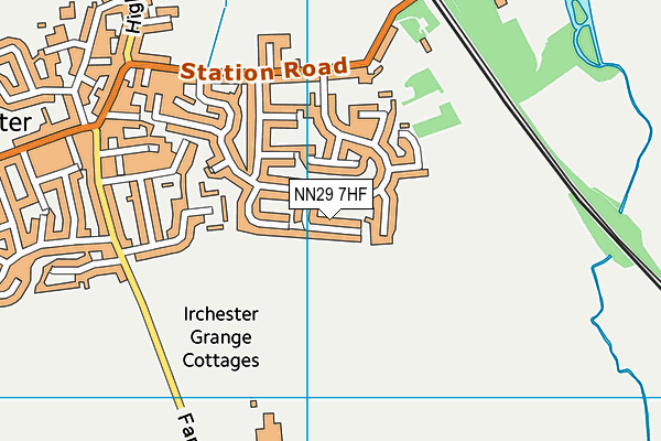NN29 7HF map - OS VectorMap District (Ordnance Survey)