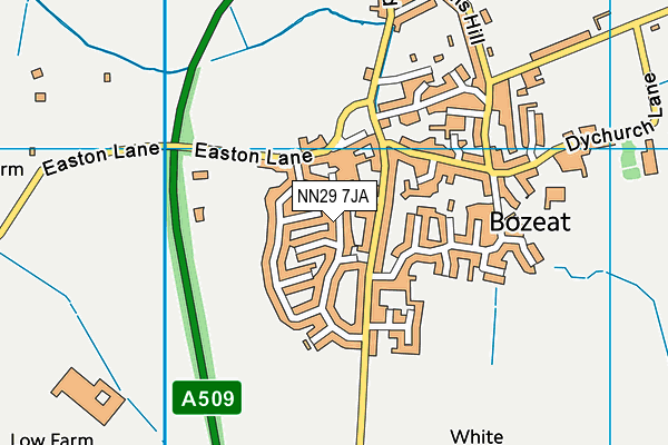 NN29 7JA map - OS VectorMap District (Ordnance Survey)