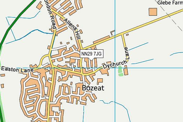 NN29 7JG map - OS VectorMap District (Ordnance Survey)