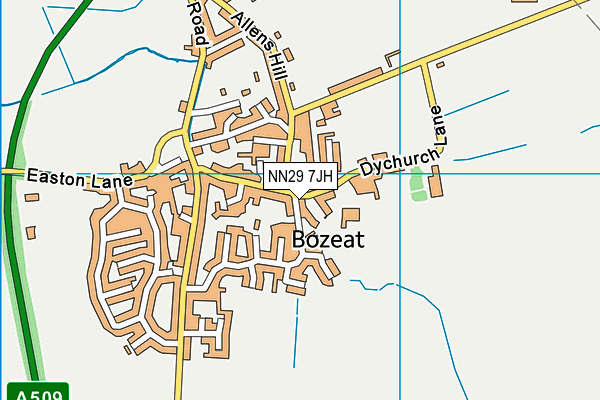 NN29 7JH map - OS VectorMap District (Ordnance Survey)