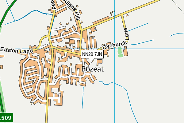 NN29 7JN map - OS VectorMap District (Ordnance Survey)