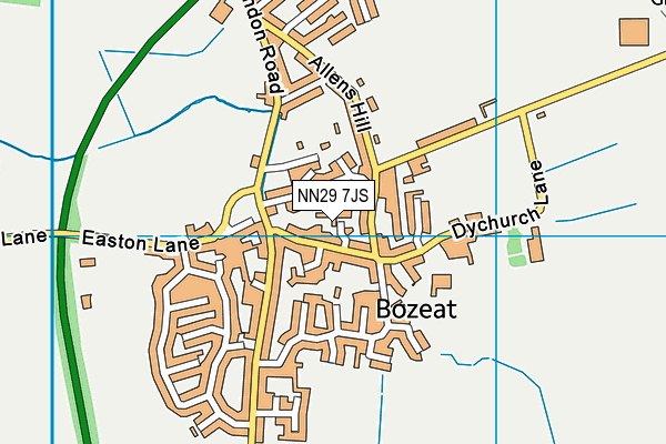 NN29 7JS map - OS VectorMap District (Ordnance Survey)
