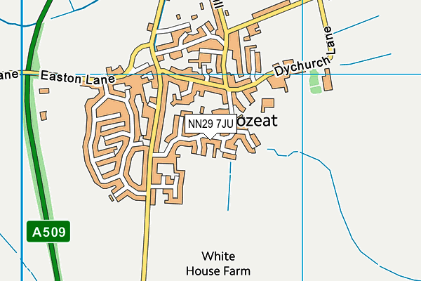 NN29 7JU map - OS VectorMap District (Ordnance Survey)