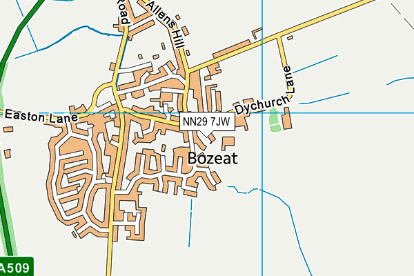 NN29 7JW map - OS VectorMap District (Ordnance Survey)