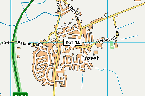 NN29 7LE map - OS VectorMap District (Ordnance Survey)