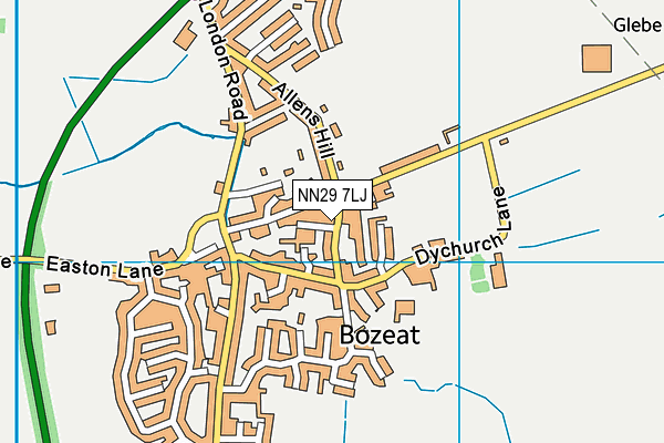 NN29 7LJ map - OS VectorMap District (Ordnance Survey)