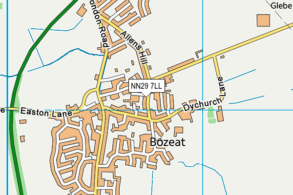 NN29 7LL map - OS VectorMap District (Ordnance Survey)
