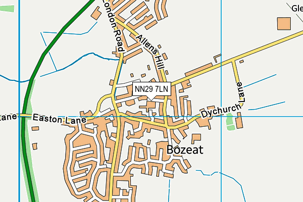 NN29 7LN map - OS VectorMap District (Ordnance Survey)