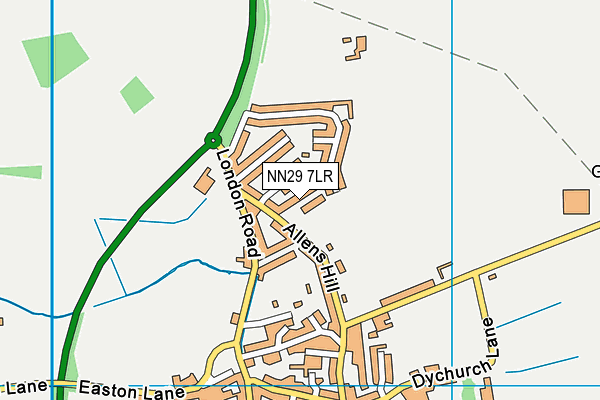 NN29 7LR map - OS VectorMap District (Ordnance Survey)