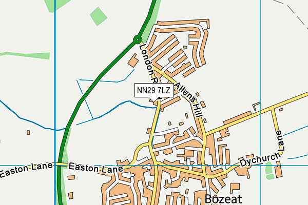 NN29 7LZ map - OS VectorMap District (Ordnance Survey)