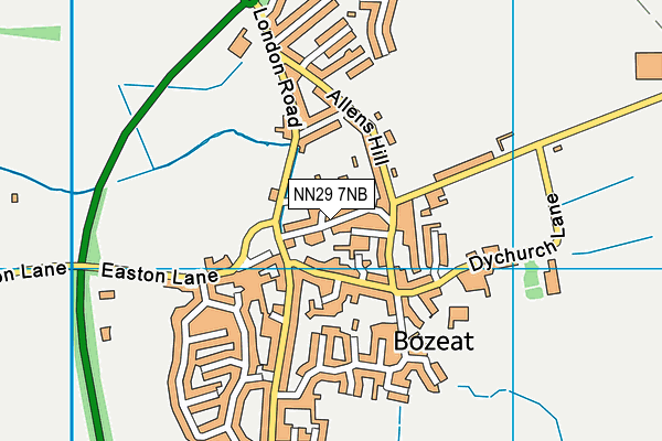 NN29 7NB map - OS VectorMap District (Ordnance Survey)
