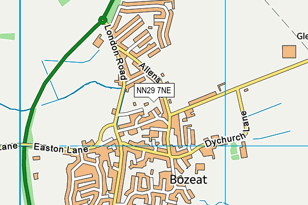 NN29 7NE map - OS VectorMap District (Ordnance Survey)