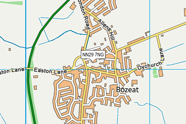NN29 7NG map - OS VectorMap District (Ordnance Survey)