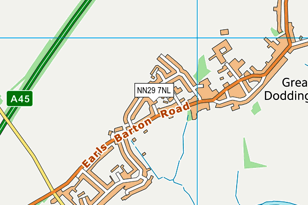 NN29 7NL map - OS VectorMap District (Ordnance Survey)