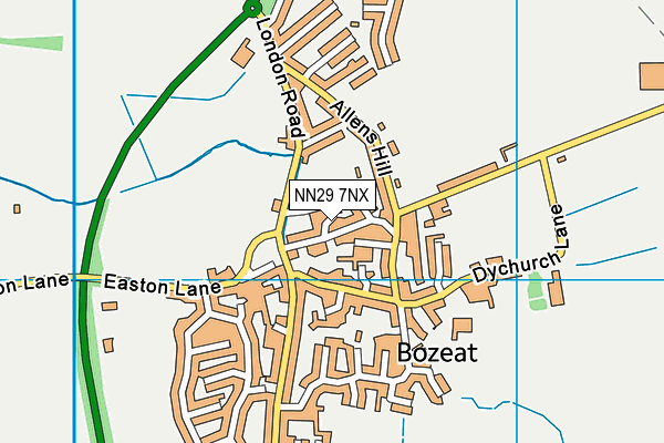 NN29 7NX map - OS VectorMap District (Ordnance Survey)