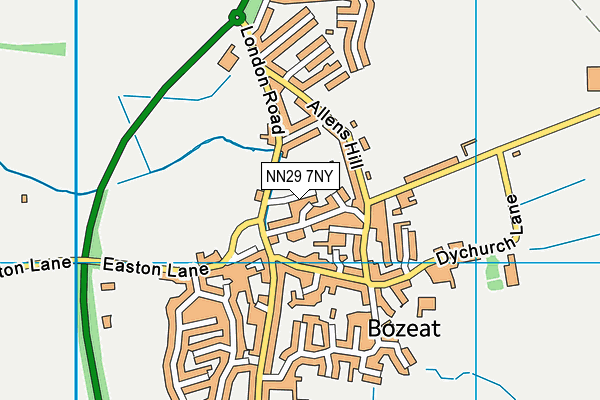 NN29 7NY map - OS VectorMap District (Ordnance Survey)