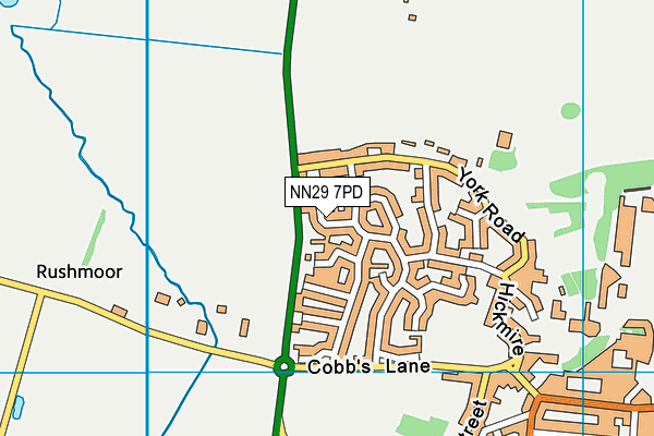 NN29 7PD map - OS VectorMap District (Ordnance Survey)