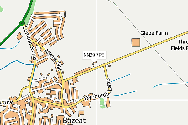 NN29 7PE map - OS VectorMap District (Ordnance Survey)