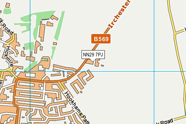 NN29 7PJ map - OS VectorMap District (Ordnance Survey)